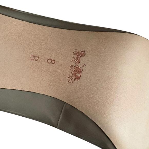 Coach Devon Patent Leather Pumps Fog Beige Women’s Size 8B Stiletto Heels - Picture 10 of 13